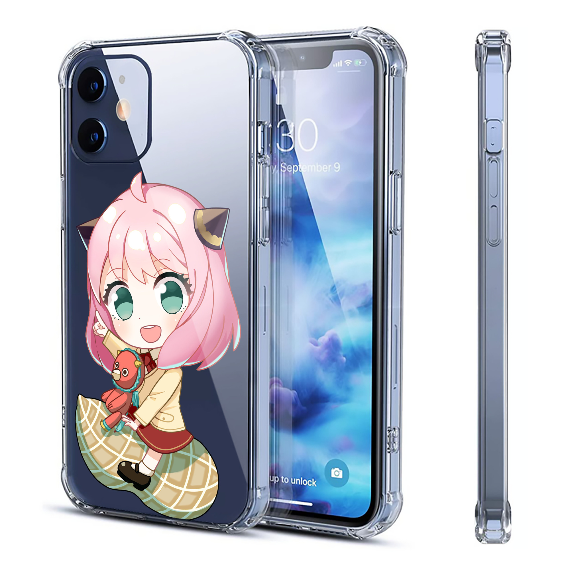 （画像用） SPY×FAMILY间谍家家酒 【iPhone 12シリーズ対応】透明スマホケース（クリアソフトケース）